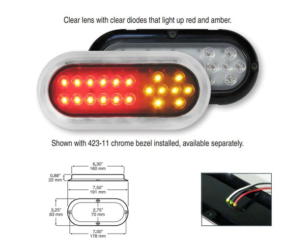 LED Combination Stop Tail Turn surface mount multi-volt