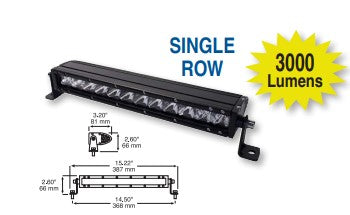 LED Light Bar 14 Inch Single Row 3000Lu