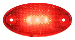 Marker Lamp Red ECE with Reflector 3 LED Multi-volt