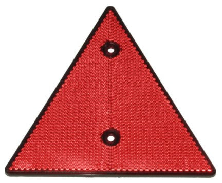 Reflector Red Triangle Adhesive/Screw Mount 2 Pack