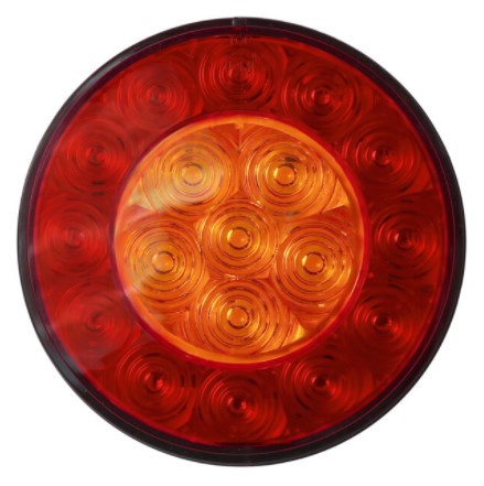 LED Combination Amber/Red 4 Inch Round Grommet Mount 30cm Wire