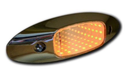 LED Amber 3D Infinity Lamp 12V Oval