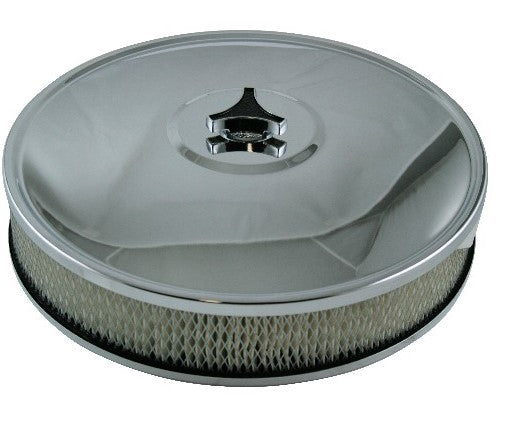 Air Filter Holley 13 Inch x 2.5 Inch - Drop Base Chrome